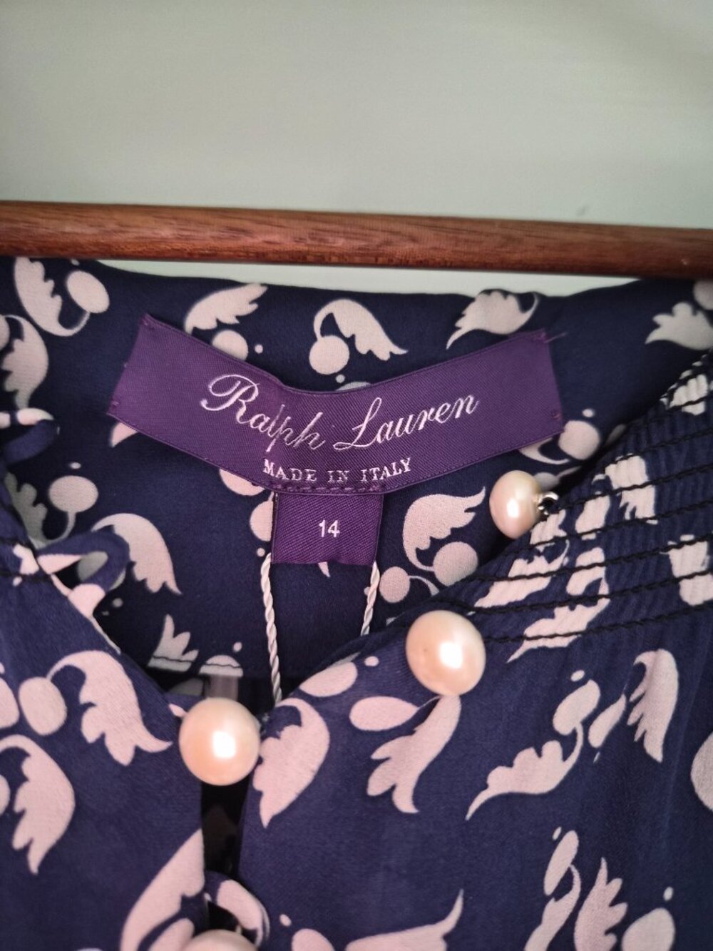 Ralph Lauren Purple Label blue and white floral dress from Spring 2018
